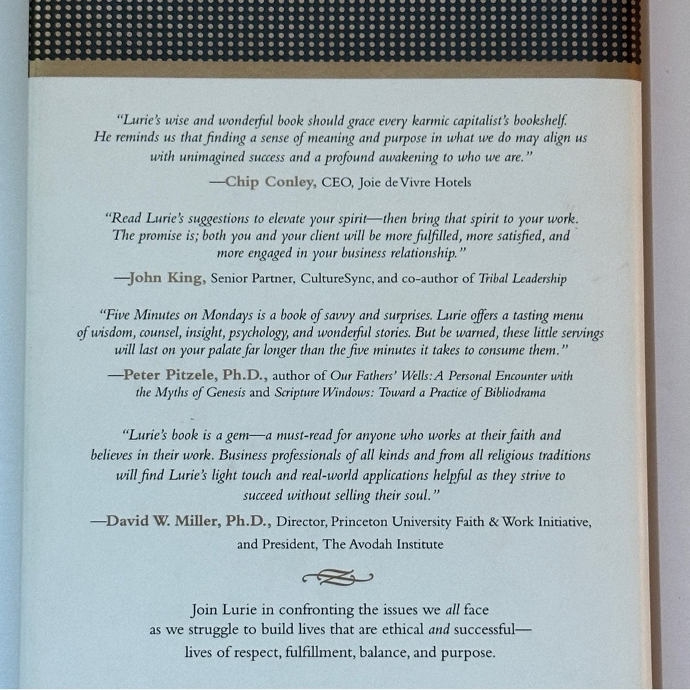 🟢 Five Minutes on Monday by Alan Lurie | Self-help, Workplace | Hardcover Book - Picture 11 of 11
